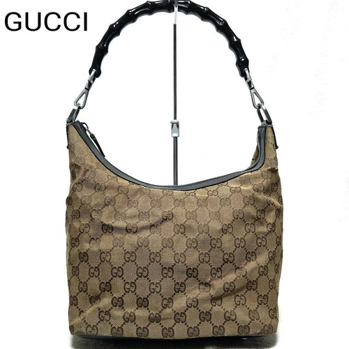 Gucci canvas bamboo hobo - canvas,