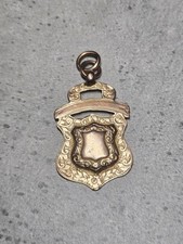 Antique 9ct Rose Gold Medal Watch Fob Fancy Blank 35 x 22mm 5.5g Chester 1922