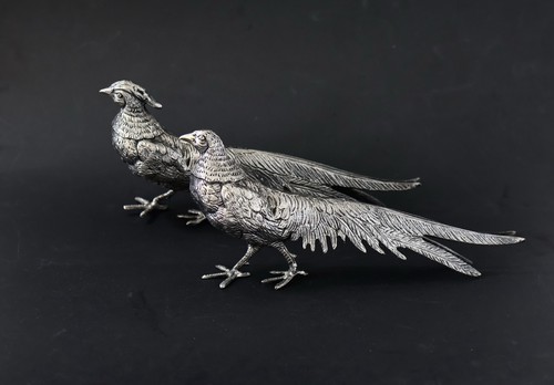 Pair vintage silver - 12”,