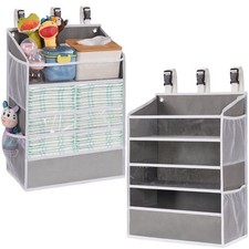 WishJazz Nappy Caddy Organiser Foldable Nursery Diaper Organizer for Baby Nappy