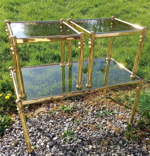 Vintage polished brass coffee - polished,