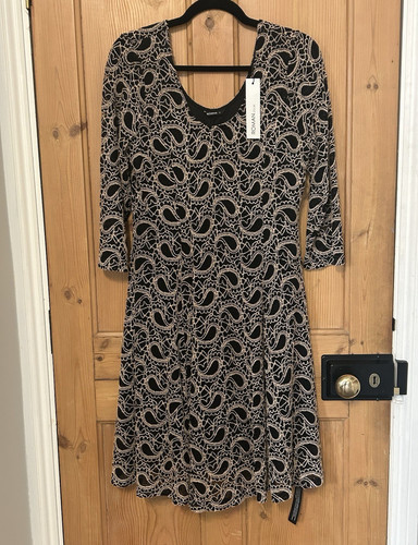 Roman black beige paisley - beige,