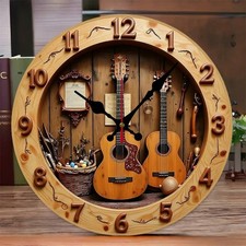 10" Acoustic Guitar Wall Clock