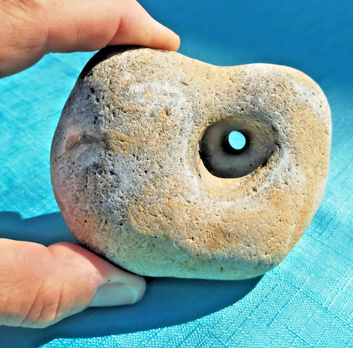 Natural hag stone - a,