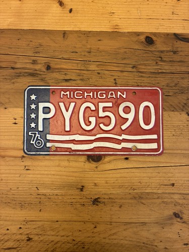 Vintage michigan license - michigan,