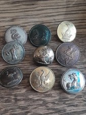 9 x Antique livery buttons 25