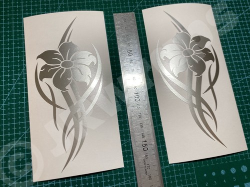 Tribal flower decals - (x2),