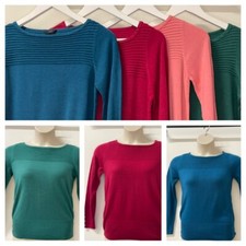 M&Co Ladies Slash Neck Jumper