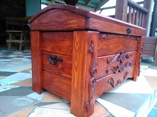 Wooden blanket box - wooden,
