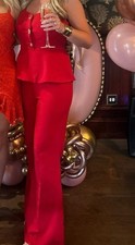 Lipsy Women's Red Jumpsuit Size 10