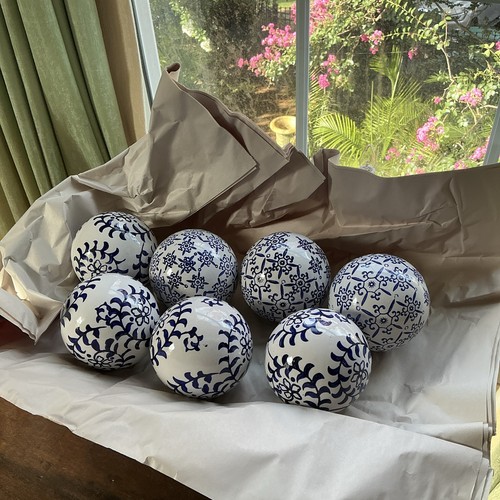Set blue white ceramic - set, 7