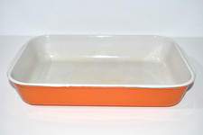 Vintage Le Creuset Orange Roasting Pan Baking Dish 36cm Cast Iron Enamel Handles