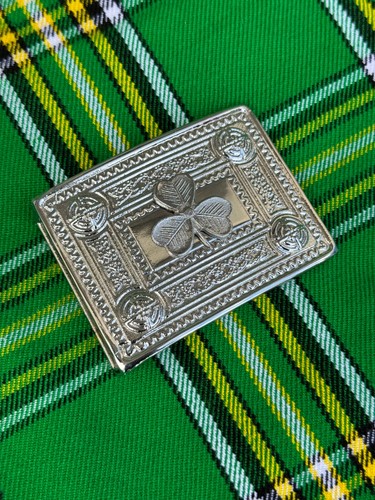 Scottish chrome shamrock badge - chrome,