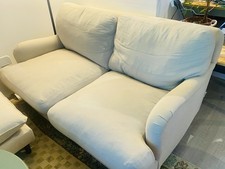 Loaf Jonesy Two Seater Sofa In House Cream Fabric-Smoke/Pet free-London DELIVERY