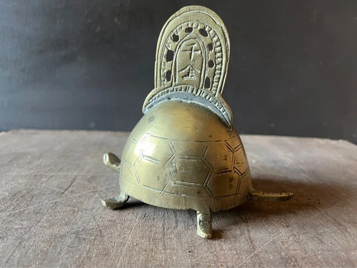 Vintage brass japanese turtle - vintage,