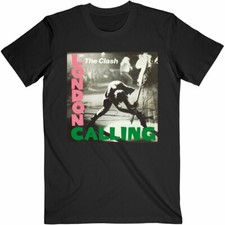 Official The Clash T Shirt London Calling Mens Black Punk Rock Metal Classic Tee