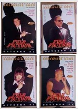 Pulp Fiction Complete Set of 4 Original 1994 UK Miramax Promotional Film Posters