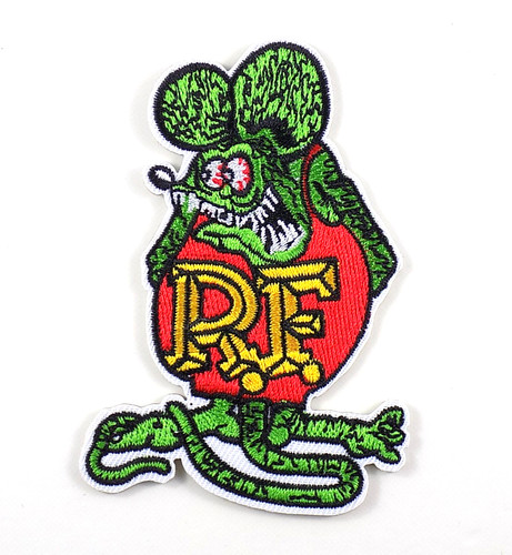 Rat fink embroidered patch - rat,