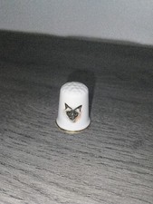 Vintage Thimble With Cat