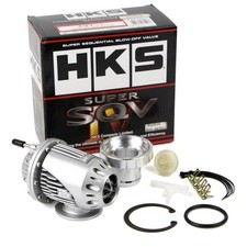 HKS CAR SQV 4 TURBO BLOW OFF VALVE PULL-TYPE SSQV BOV WITH ADAPTER SILVER