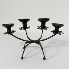 Vintage 90s Iron Metal Candle