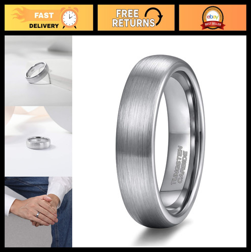 Tungsten wedding band - tungsten, ring