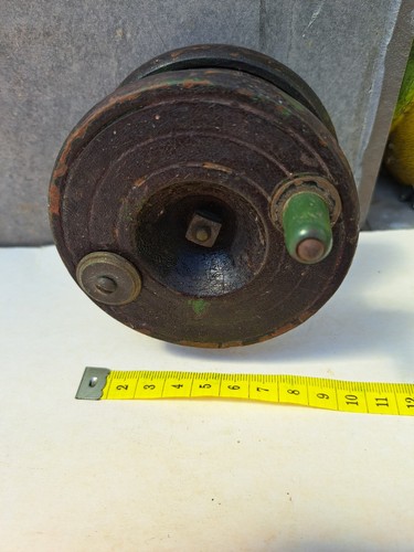 Vintage wooden fishing reel - vintage,