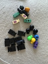 Lot x 21 plastic drawstring toggles & 2 wooden beads scouts hiking camping