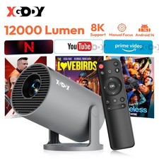 XGODY  FHD Mini Projector 12000Lumen LED WiFi Bluetooth Portable Home Theater UK