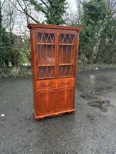 Georgian Style Yew Bookcase - Stunning Reproduction By Abbeycraft Free Delivery