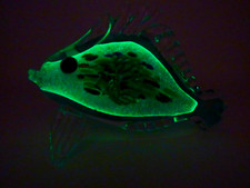 20th Century XL Murano Art Glass Freeform Glowing Tropical Fish Figure & Label