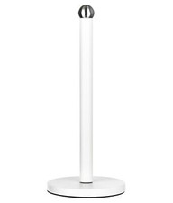 Stainless Steel White Coated Kitchen Towel Roll Pole Holder Kitchen Paper Stand