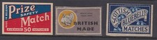 Safety Matches Matchbox Label - Prize, British Made, Scottish Bluebell