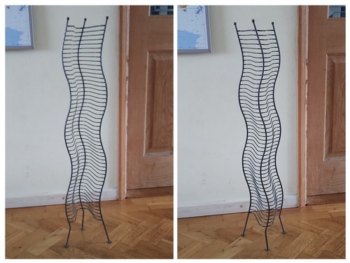 Wavy grey metal - wire, audio