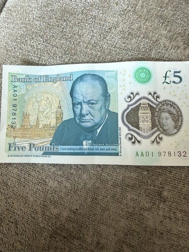 Aa01 note five pounds - note,