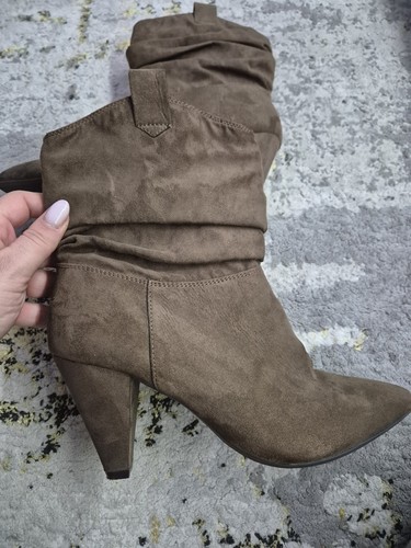 Brown faux suede - brown,