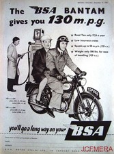 1957 Motor Cycle ADVERT - B.S.A. '125cc & 150cc Bantam' Print AD