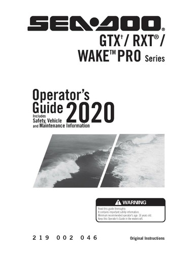 Sea doo owners manual book - sea-doo,