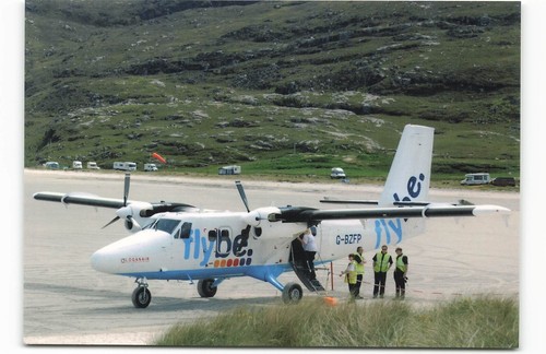 Postcard airline flybe bzfp - airline,