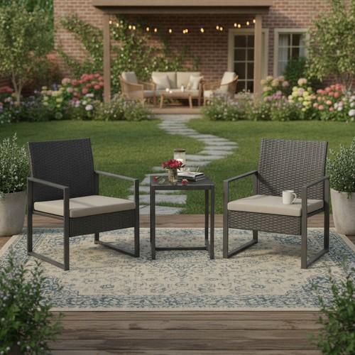 Rattan garden furniture - garden, 3p