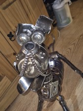 Reclaimed Metal Dog Sculpture