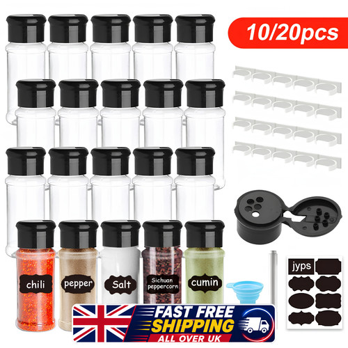 Plastic spice jars - plastic,