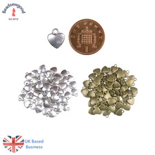 10 Tibetan Style Heart Charms 12mm Small Love Heart Pendant for Jewellery Crafts
