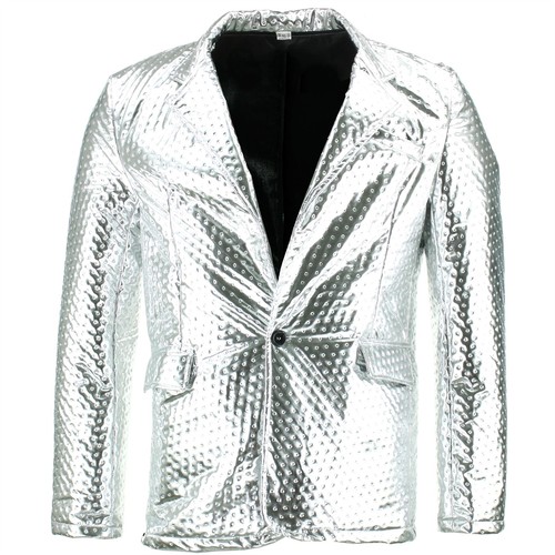 Metallic blazer suit jacket - blazer,