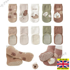 Baby Boys Girls Winter Non-Slip Grip Socks Toddler Thick Thermal Socks  1-3Years