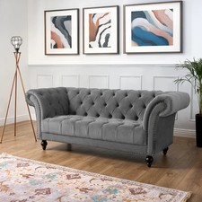 Velvet Chesterfield Sofa Suite