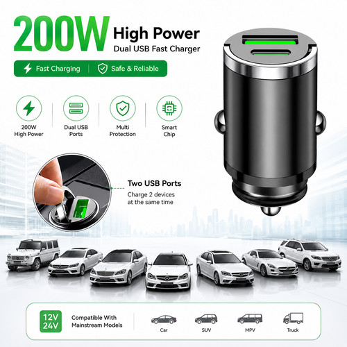Fast car charger usb port - fast,