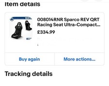 Sparco Rev QRT Fibreglass Seat, OMP 4 Point Harness ,Side Mount And Runne