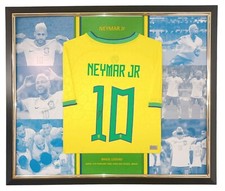 Neymar signed shirt framed