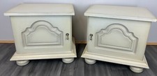French Shabby chic Antique Bedside Tables Cabinets  (LOT 2899)
